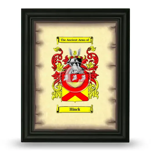 Hinck Coat of Arms Framed - Black