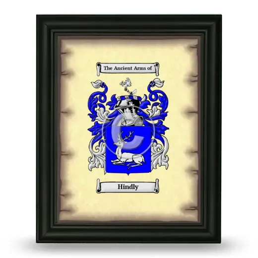 Hindly Coat of Arms Framed - Black