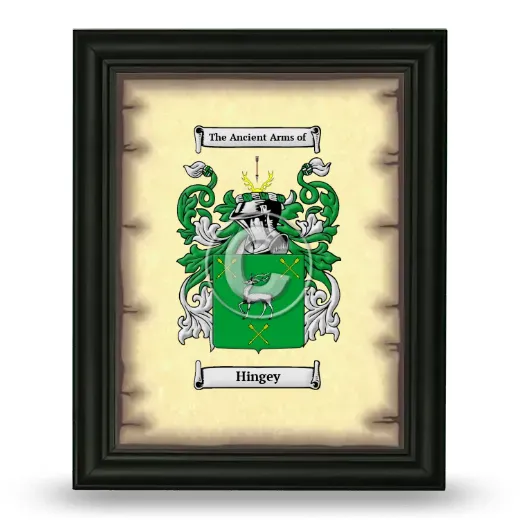 Hingey Coat of Arms Framed - Black