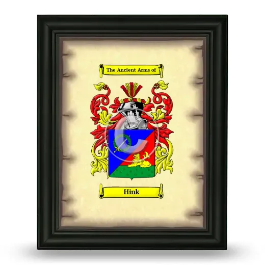 Hink Coat of Arms Framed - Black