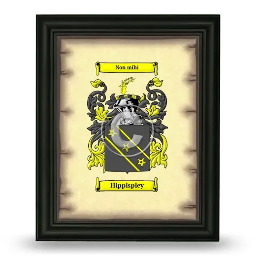 Hippispley Coat of Arms Framed - Black