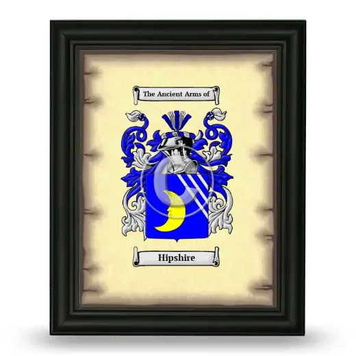 Hipshire Coat of Arms Framed - Black