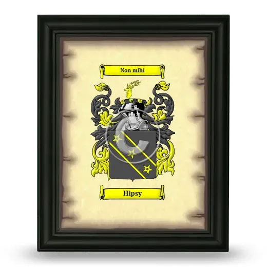 Hipsy Coat of Arms Framed - Black
