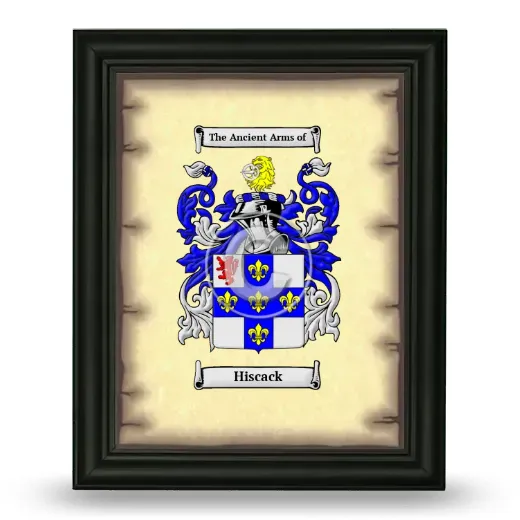 Hiscack Coat of Arms Framed - Black