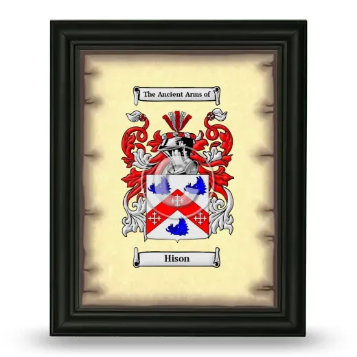 Hison Coat of Arms Framed - Black