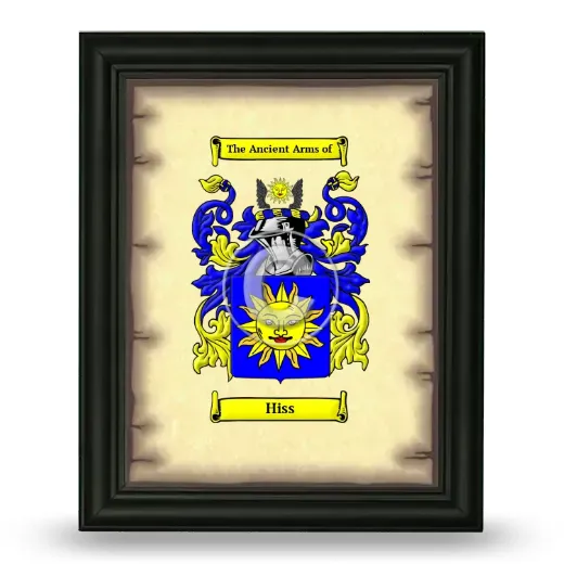 Hiss Coat of Arms Framed - Black