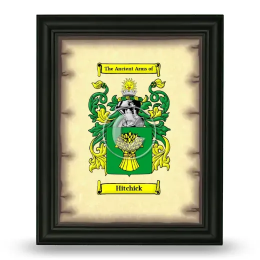 Hitchick Coat of Arms Framed - Black