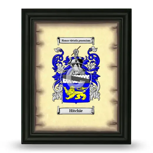 Hitchie Coat of Arms Framed - Black