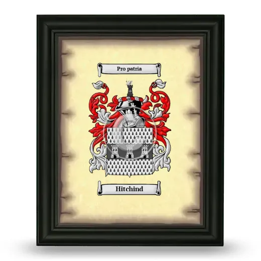 Hitchind Coat of Arms Framed - Black