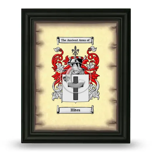 Hites Coat of Arms Framed - Black