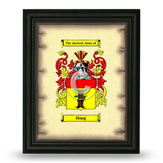 Hoag Coat of Arms Framed - Black