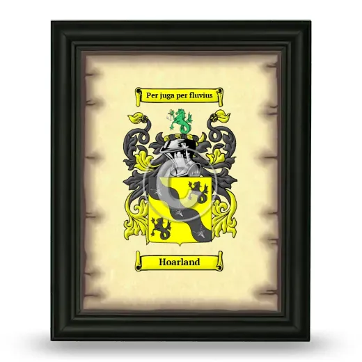 Hoarland Coat of Arms Framed - Black