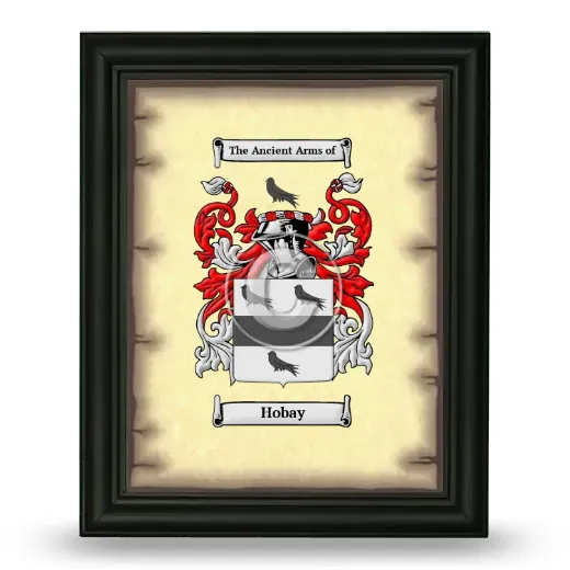 Hobay Coat of Arms Framed - Black