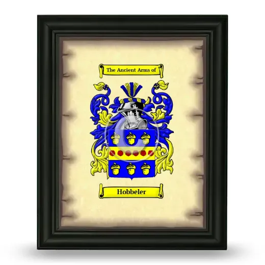 Hobbeler Coat of Arms Framed - Black