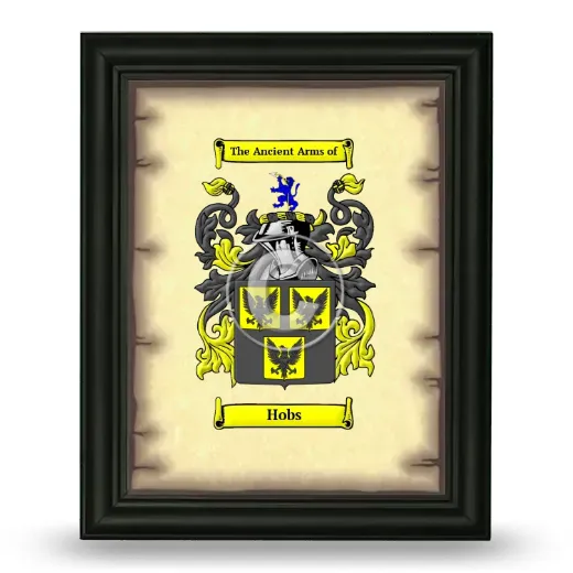 Hobs Coat of Arms Framed - Black