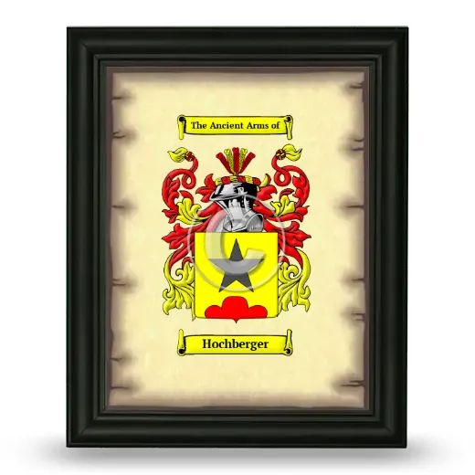 Hochberger Coat of Arms Framed - Black