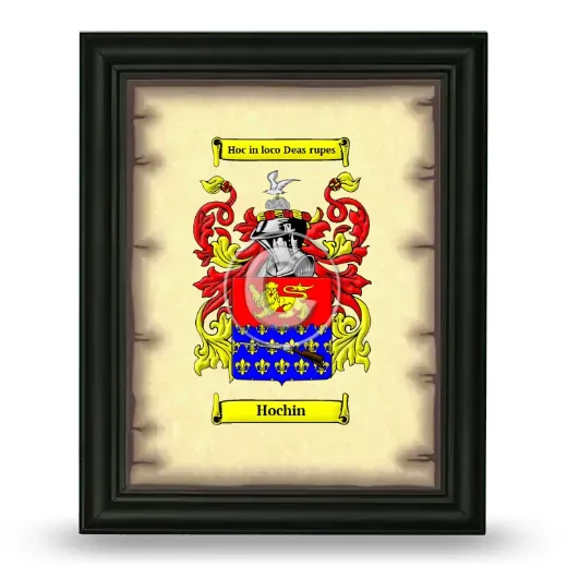 Hochin Coat of Arms Framed - Black