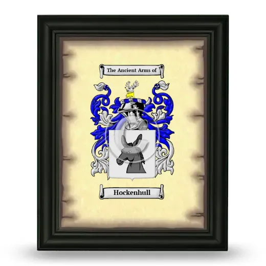 Hockenhull Coat of Arms Framed - Black