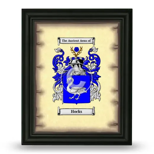 Hocks Coat of Arms Framed - Black