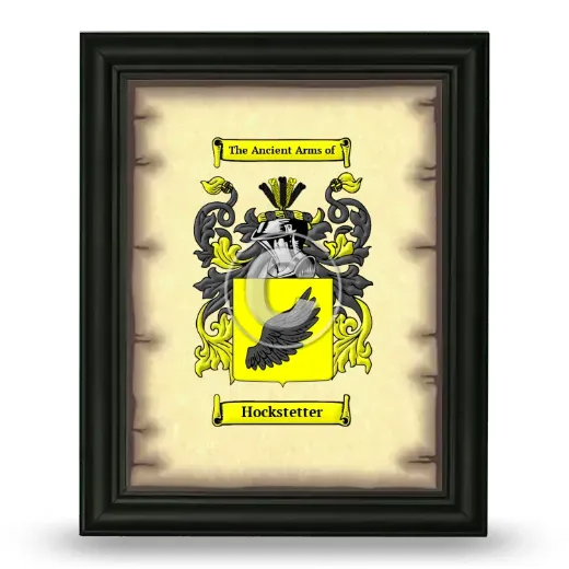 Hockstetter Coat of Arms Framed - Black