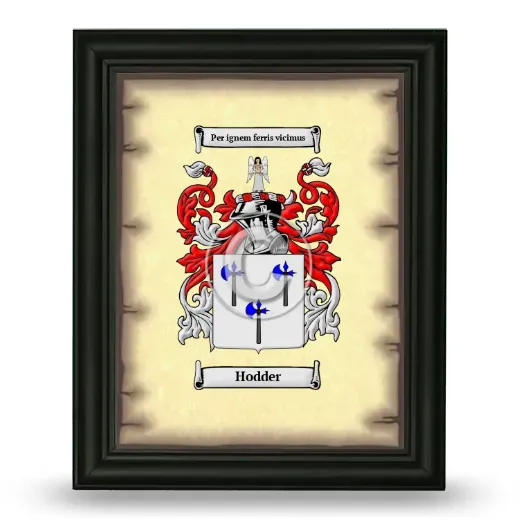 Hodder Coat of Arms Framed - Black
