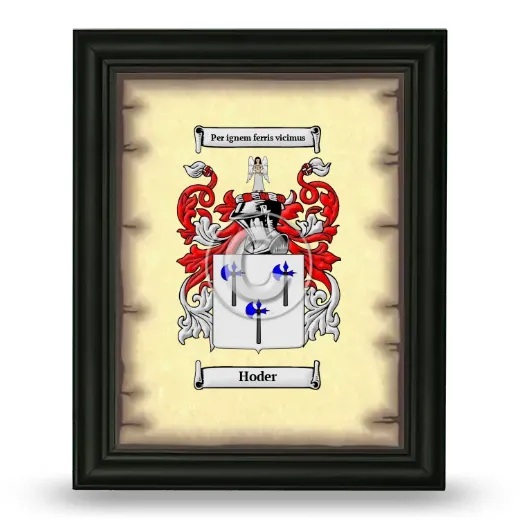 Hoder Coat of Arms Framed - Black