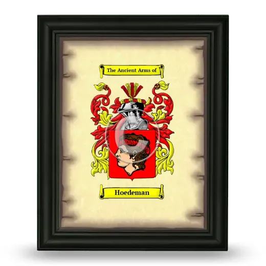 Hoedeman Coat of Arms Framed - Black