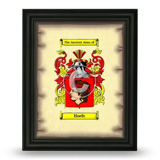 Hoefs Coat of Arms Framed - Black