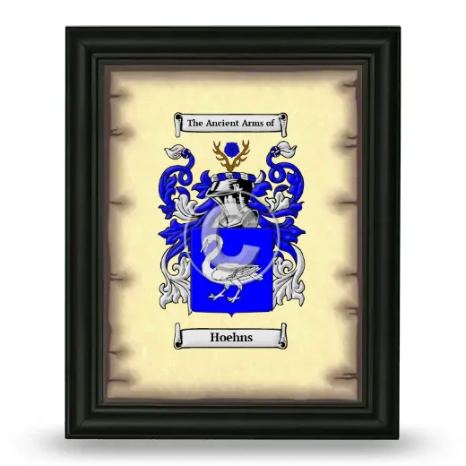 Hoehns Coat of Arms Framed - Black