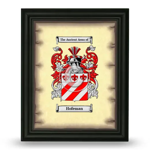 Hofeman Coat of Arms Framed - Black