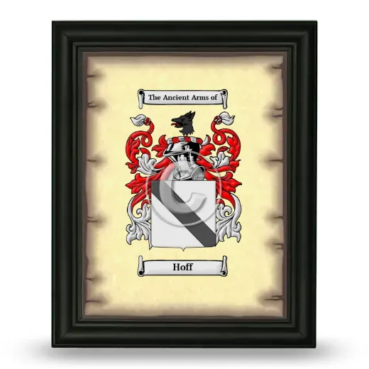 Hoff Coat of Arms Framed - Black