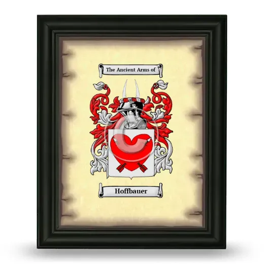 Hoffbauer Coat of Arms Framed - Black