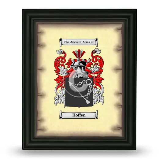 Hoffen Coat of Arms Framed - Black