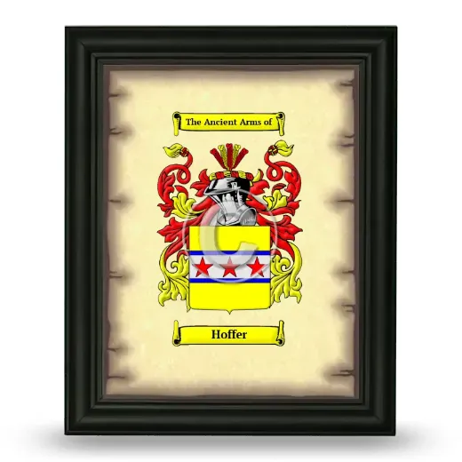 Hoffer Coat of Arms Framed - Black