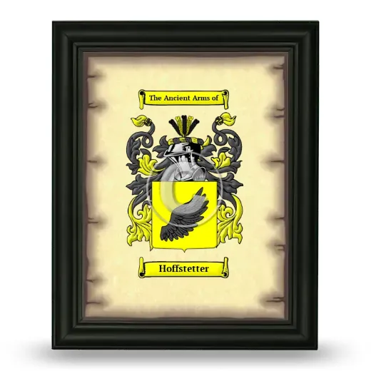Hoffstetter Coat of Arms Framed - Black