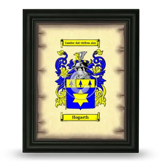 Hogarth Coat of Arms Framed - Black