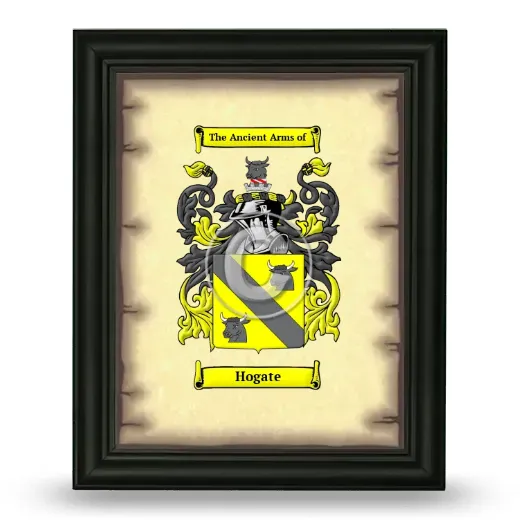 Hogate Coat of Arms Framed - Black