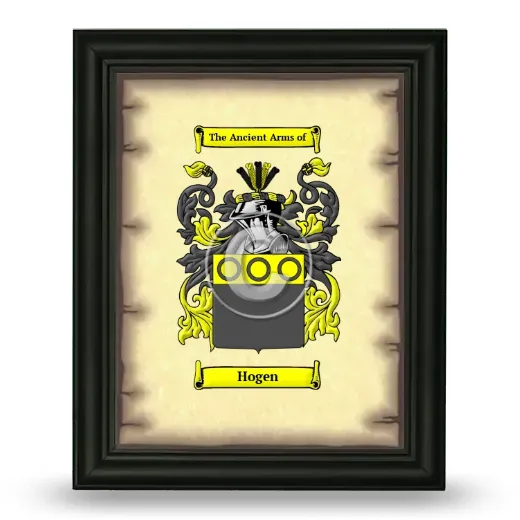 Hogen Coat of Arms Framed - Black