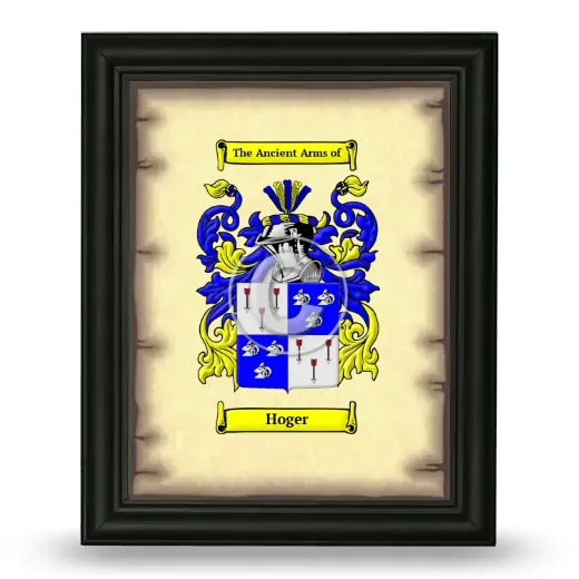 Hoger Coat of Arms Framed - Black