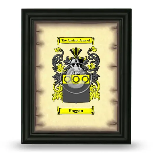 Hoggan Coat of Arms Framed - Black