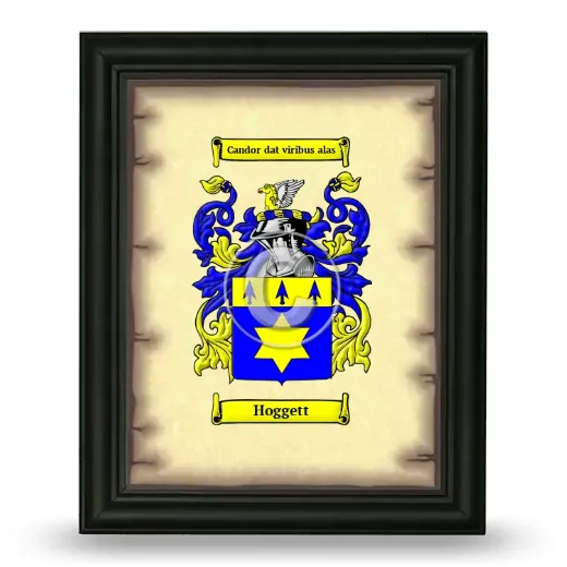 Hoggett Coat of Arms Framed - Black