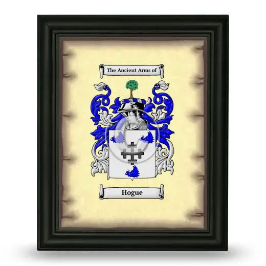 Hogue Coat of Arms Framed - Black