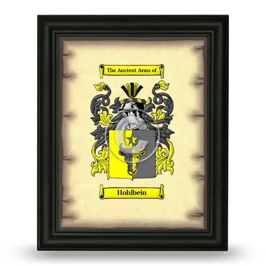 Hohlbein Coat of Arms Framed - Black