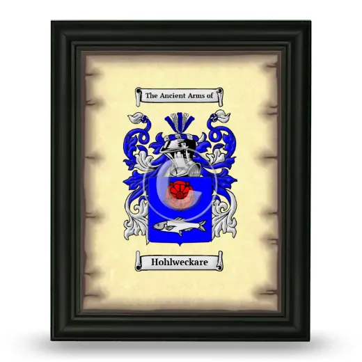 Hohlweckare Coat of Arms Framed - Black