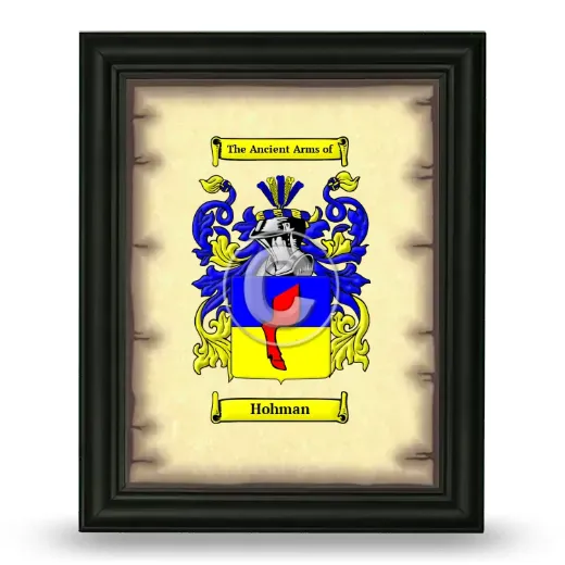 Hohman Coat of Arms Framed - Black