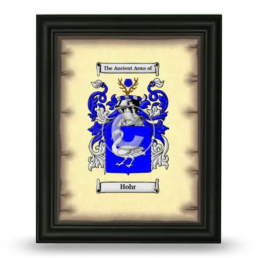 Hohr Coat of Arms Framed - Black