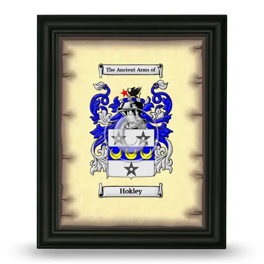Hokley Coat of Arms Framed - Black