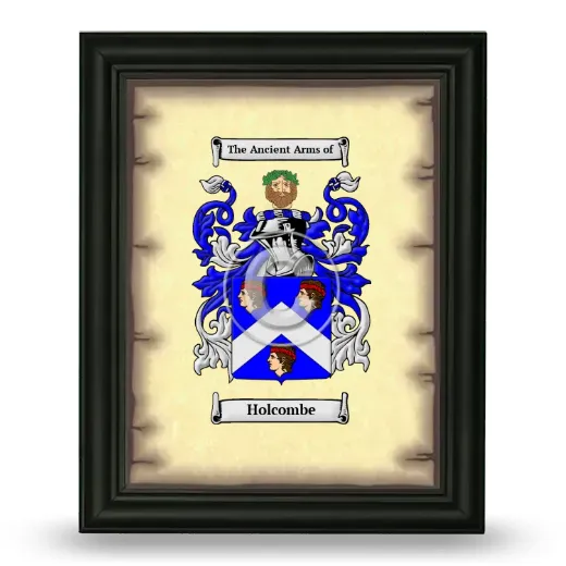 Holcombe Coat of Arms Framed - Black