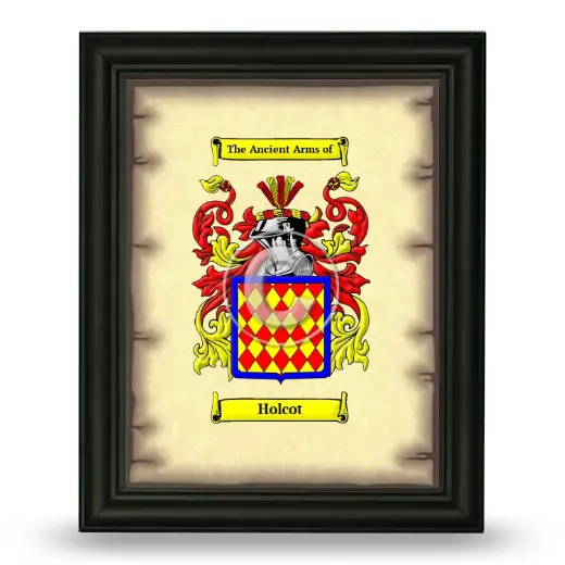 Holcot Coat of Arms Framed - Black