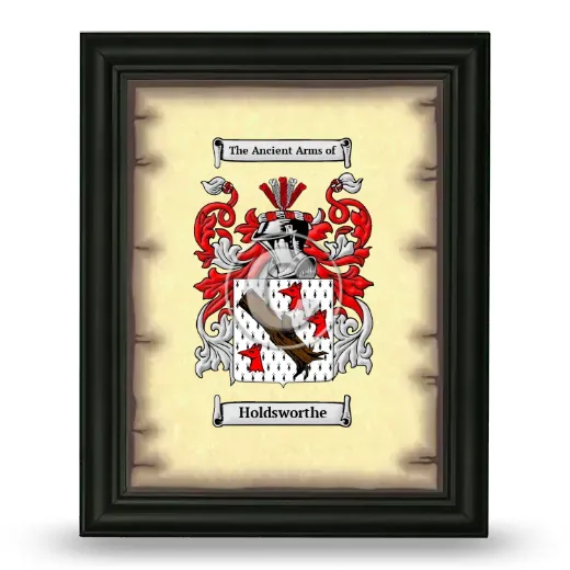 Holdsworthe Coat of Arms Framed - Black